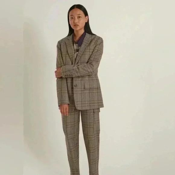 NWT | Thakoon Collective Plaid Preppy Fall Blazer Size 12 - Picture 2 of 8